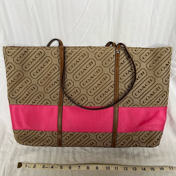 Coach Lozenge Signature Canvas Tote - Picture 4 of 7